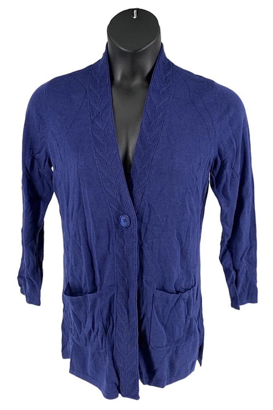 Issac Mizrahi Live with Chevron Stitch Trim Royal Navy - Regular